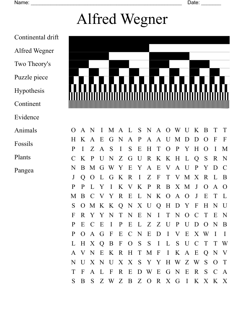 Alfred Wegner  Word Search