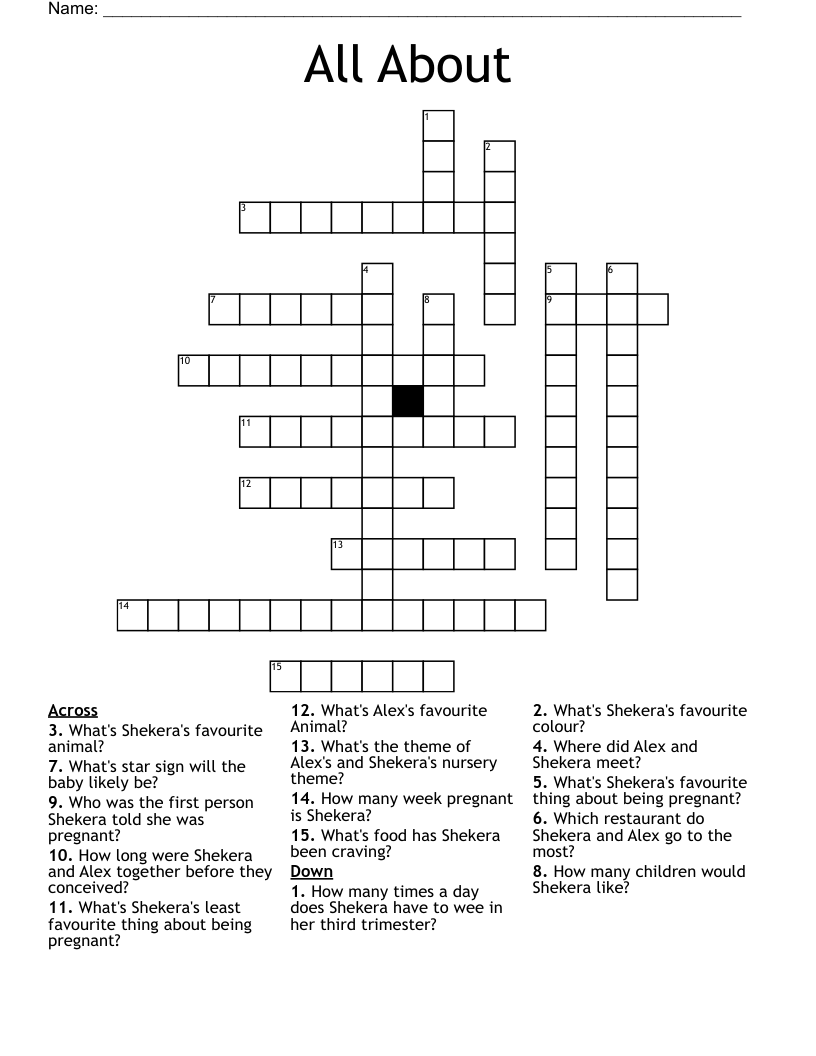 All About  Crossword