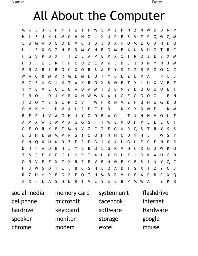 All About the Computer Word Search