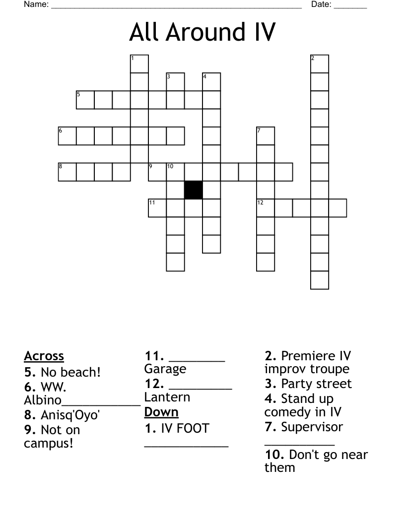 All Around IV Crossword