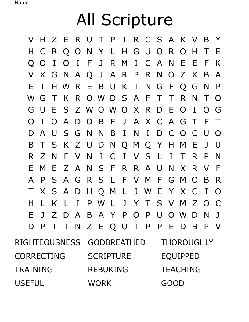 All Scripture Word Search