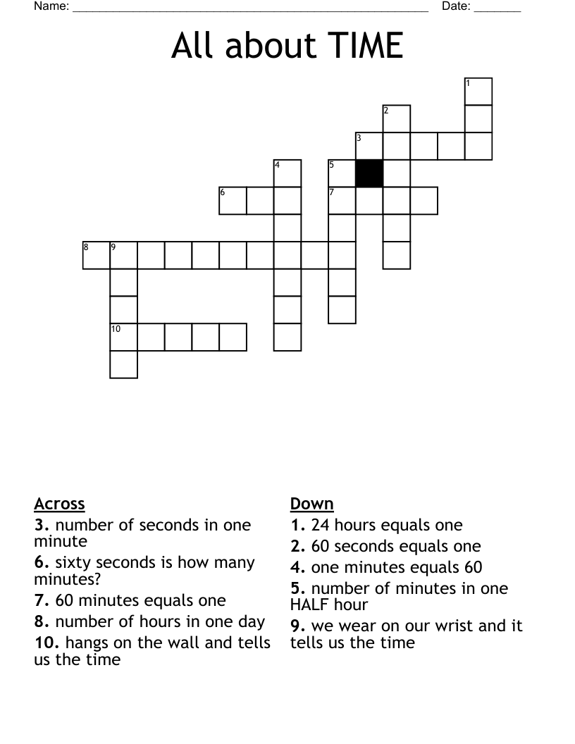 All about TIME Crossword