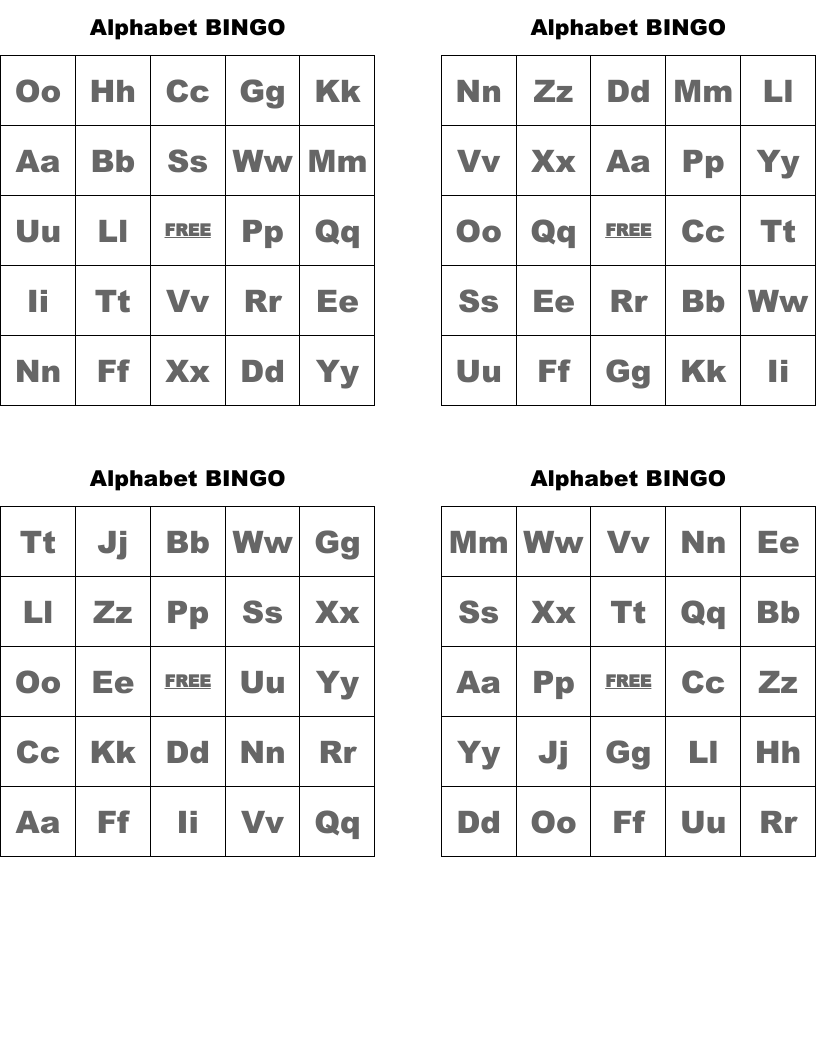 Alphabet BINGO