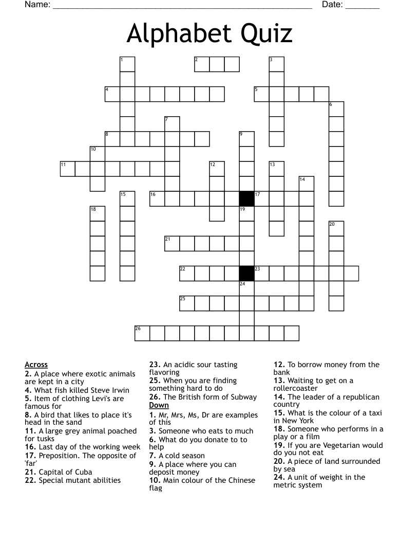 Alphabet Quiz