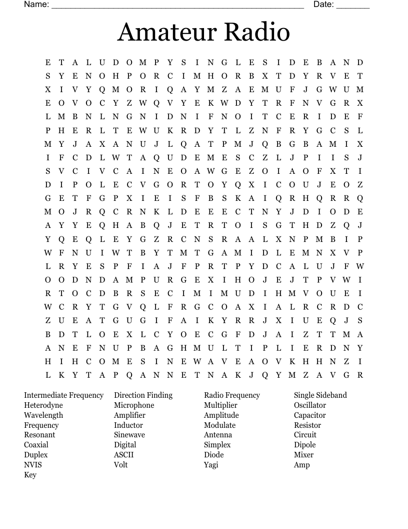 Amateur Radio Word Search
