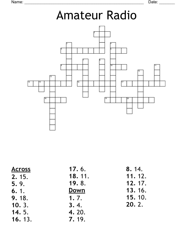 Amateur Radio Crossword