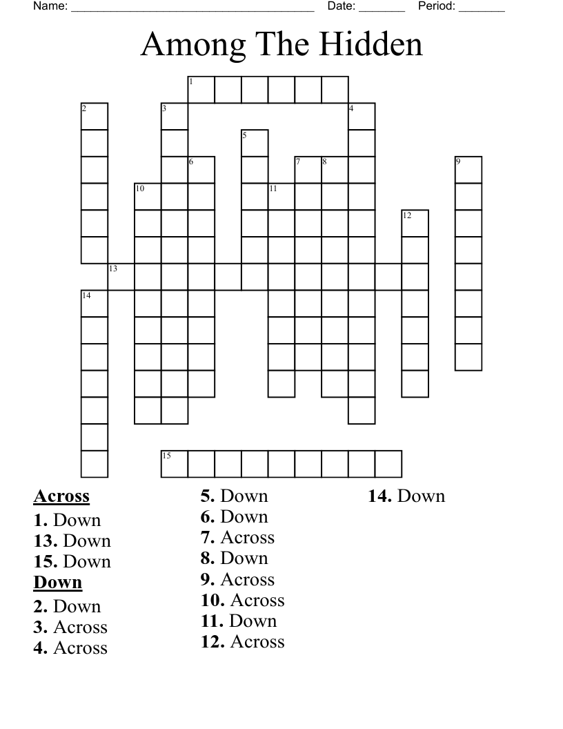 Among The Hidden Crossword