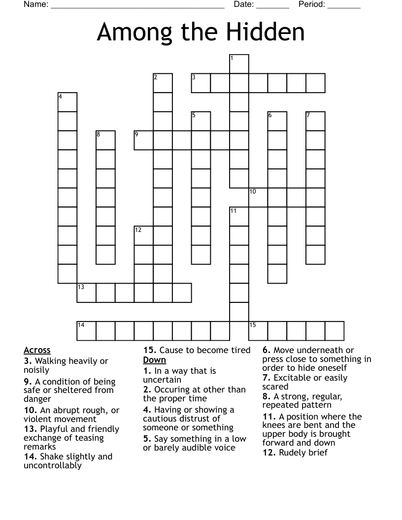 Among the Hidden Crossword