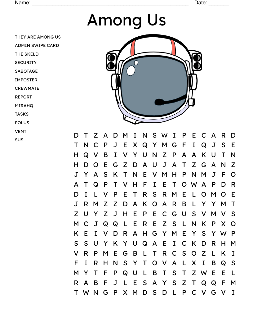 Among Us Word Search