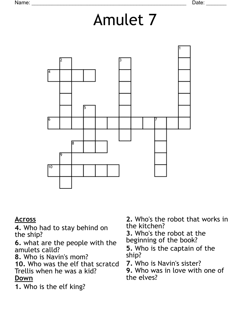 Amulet 7 Crossword