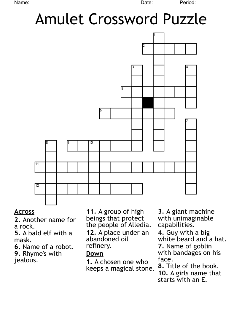Amulet Crossword Puzzle