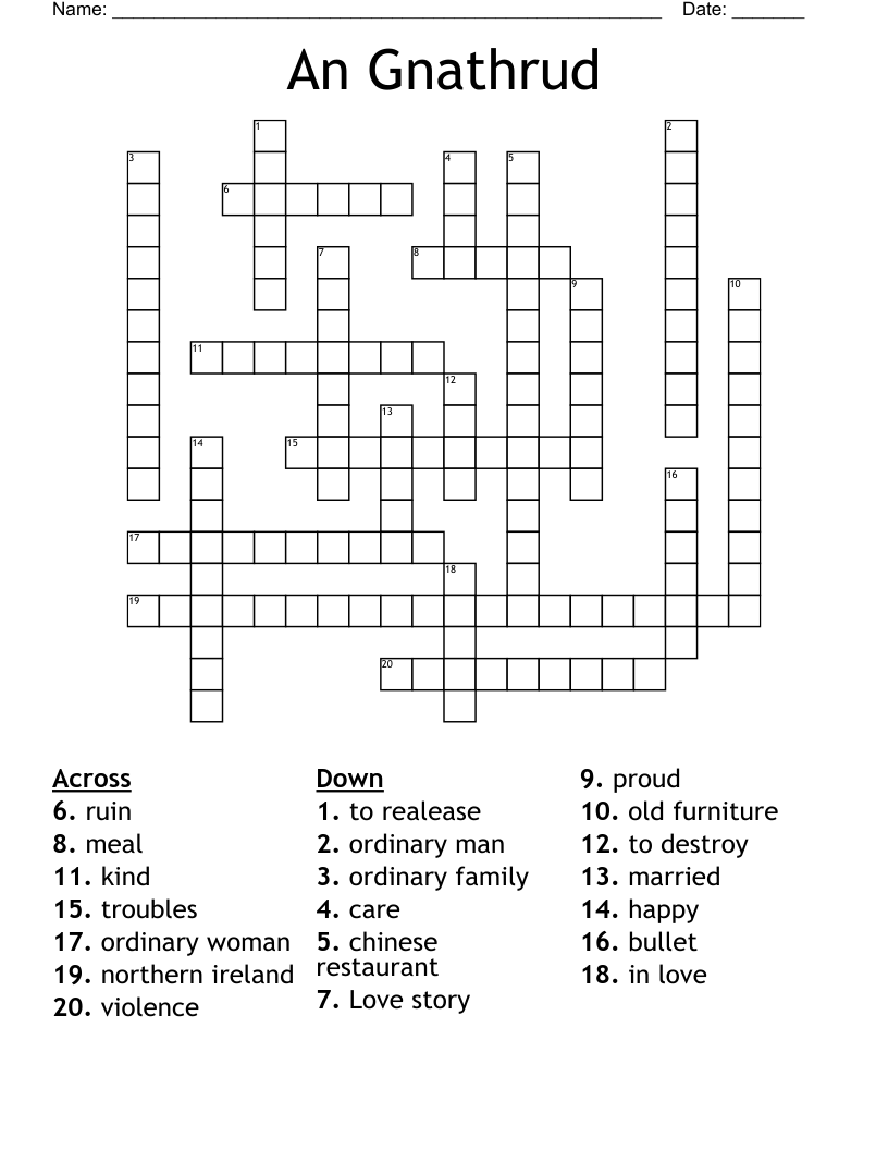 An Gnathrud Crossword