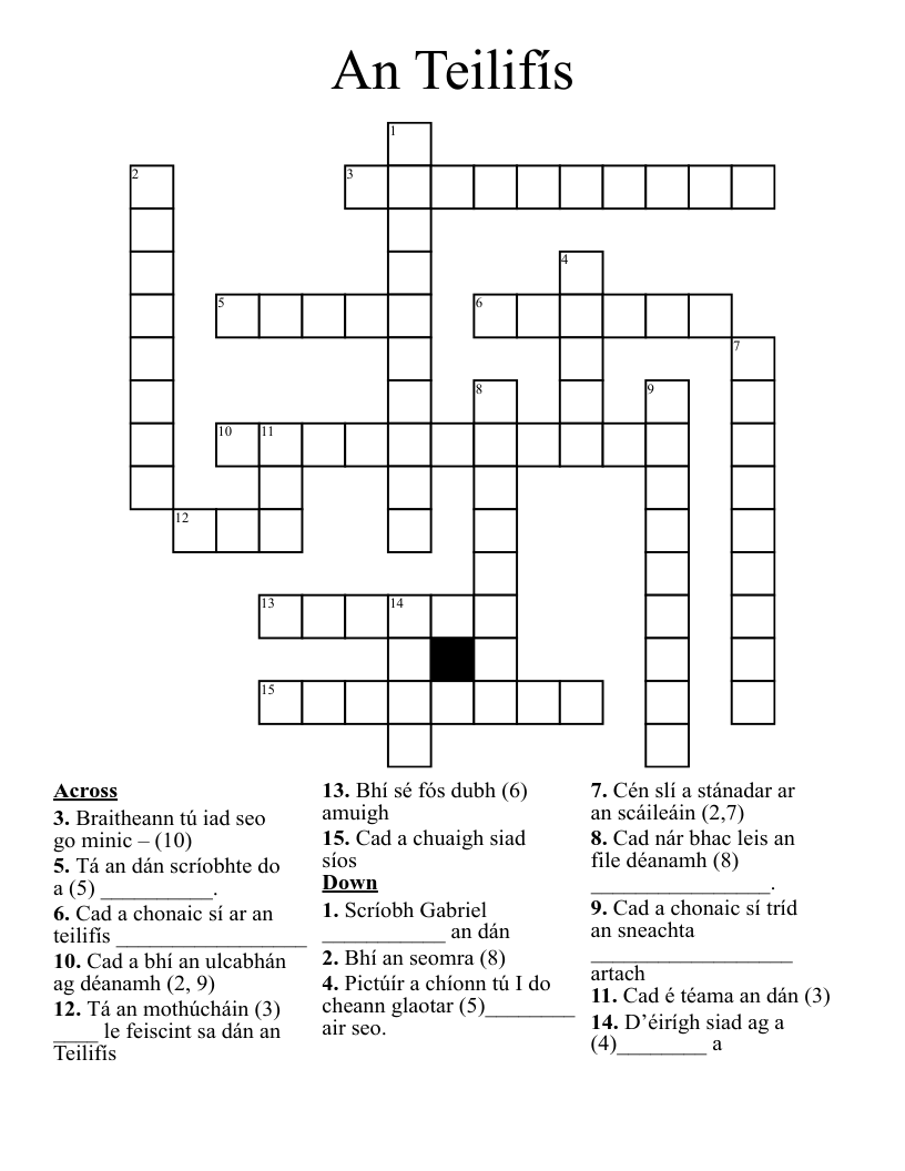 An Teilifís Crossword