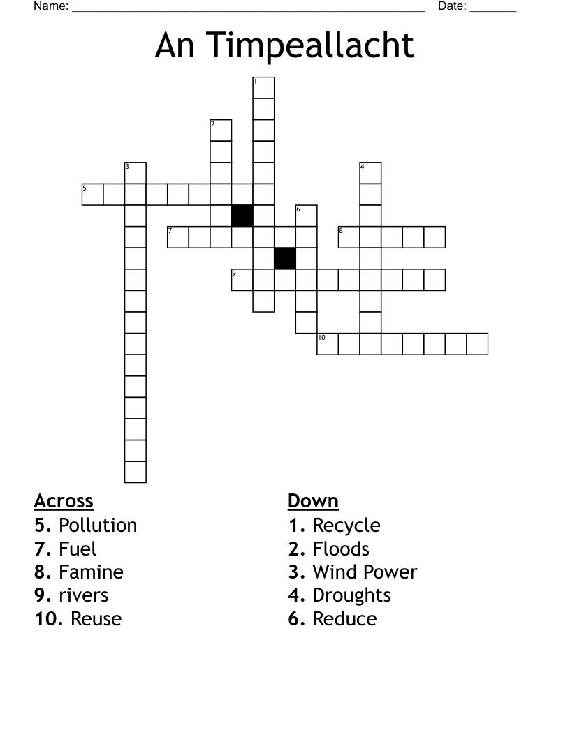 An Timpeallacht Crossword