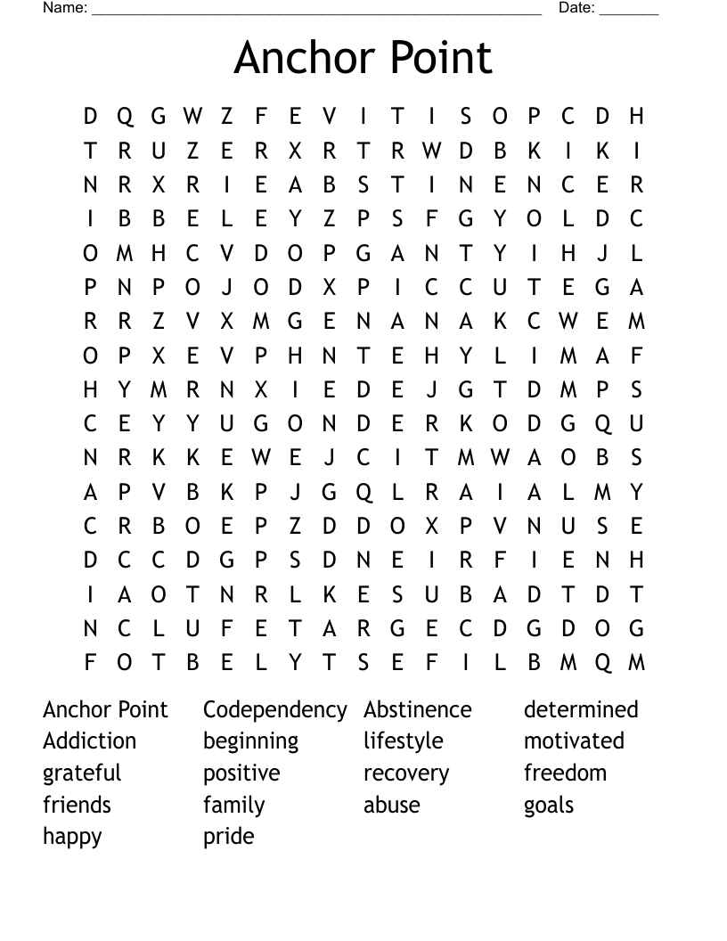 Anchor Point Word Search