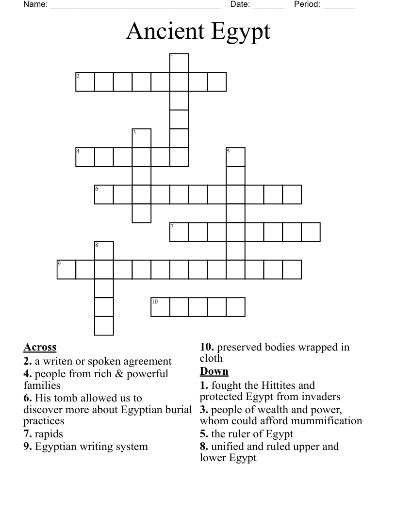 Ancient Egypt Crossword