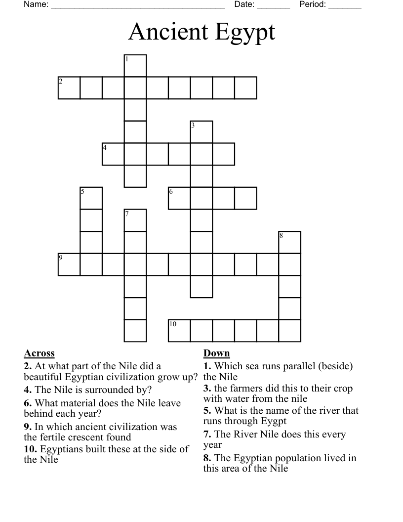 Ancient Egypt Crossword