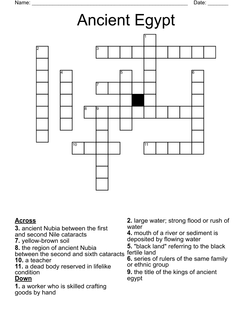 Ancient Egypt Crossword