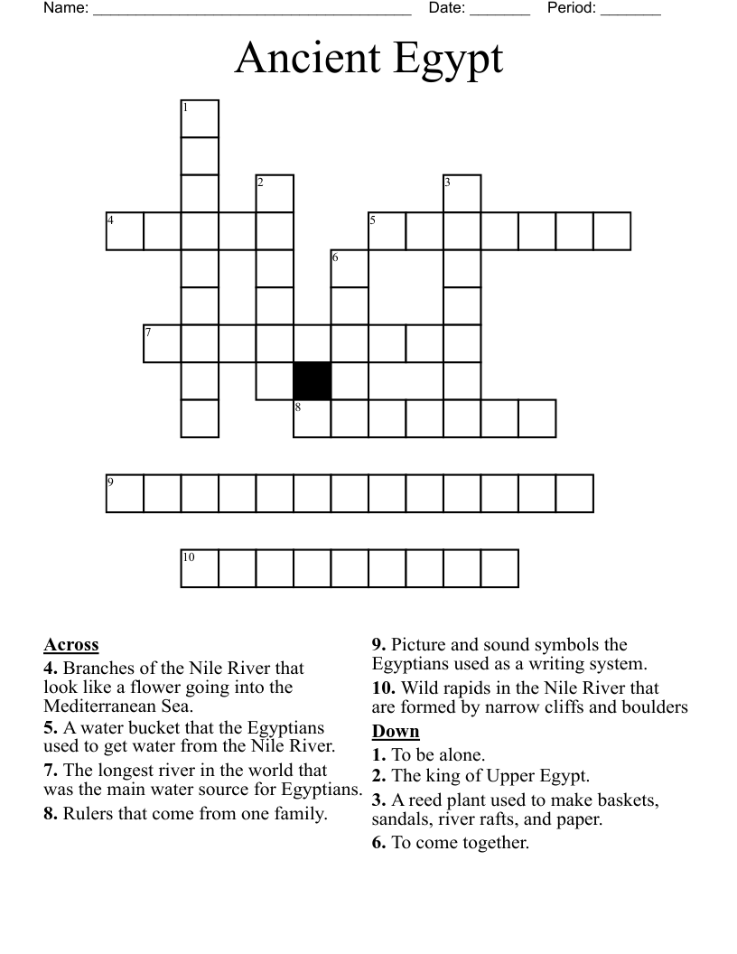 Ancient Egypt Crossword