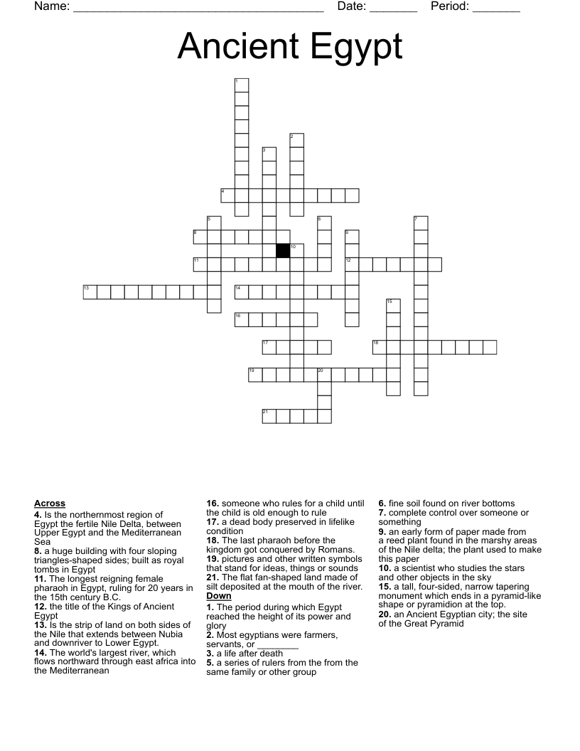 Ancient Egypt Crossword