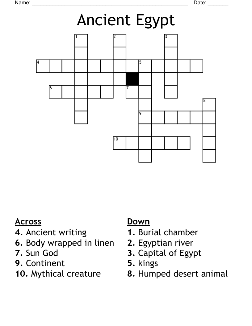 Ancient Egypt Crossword
