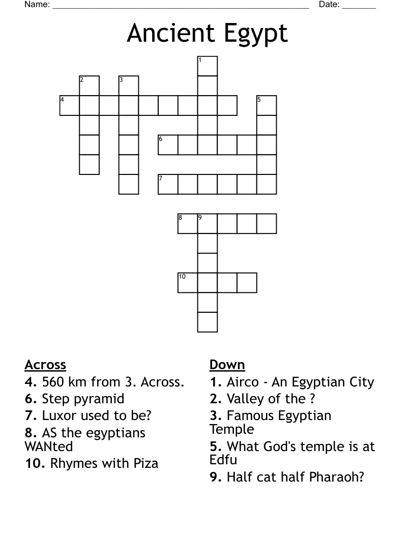 Ancient Egypt Crossword