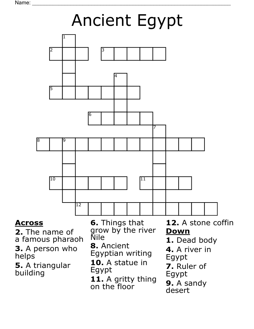 Ancient Egypt Crossword