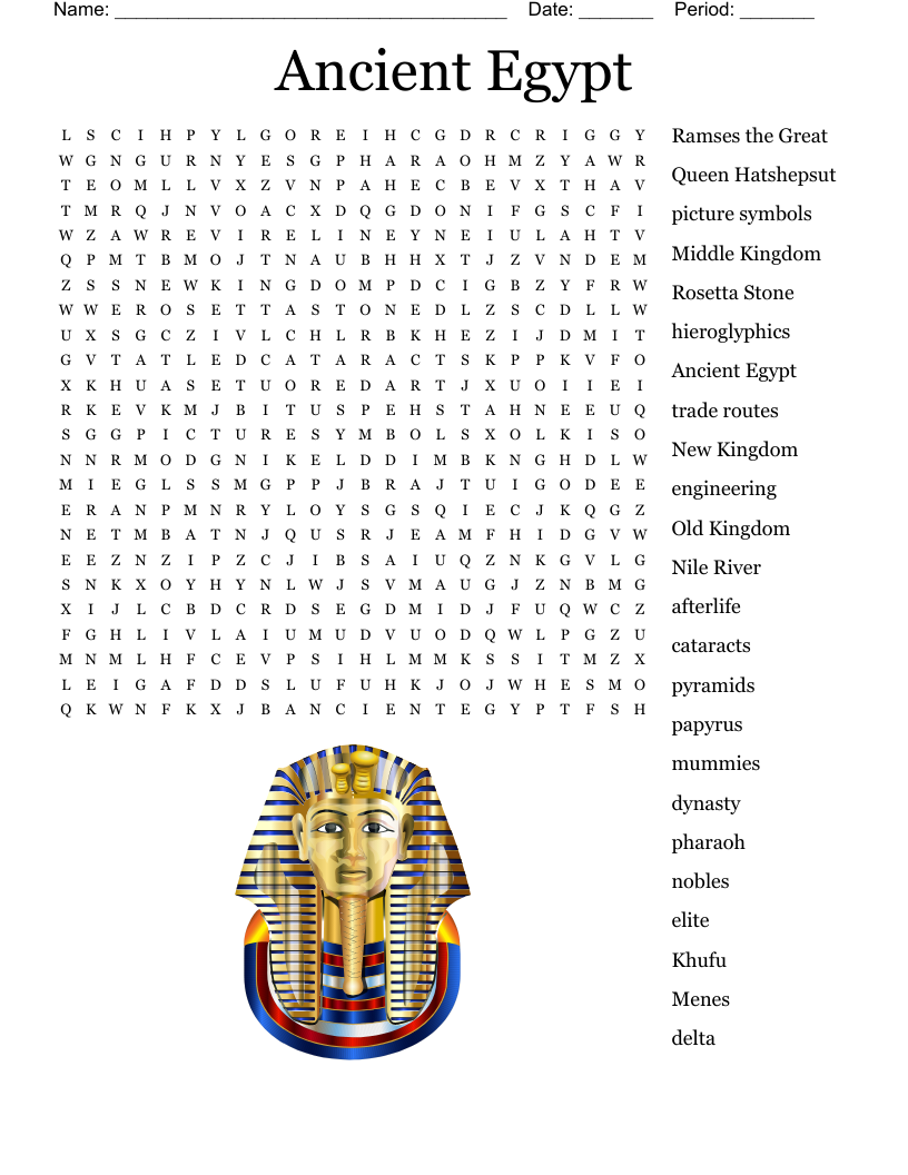 Ancient Egypt Word Search