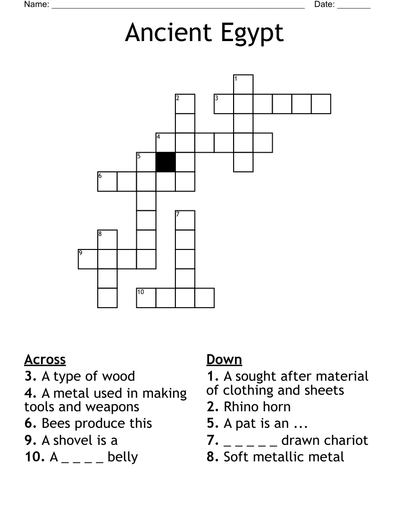 Ancient Egypt Crossword