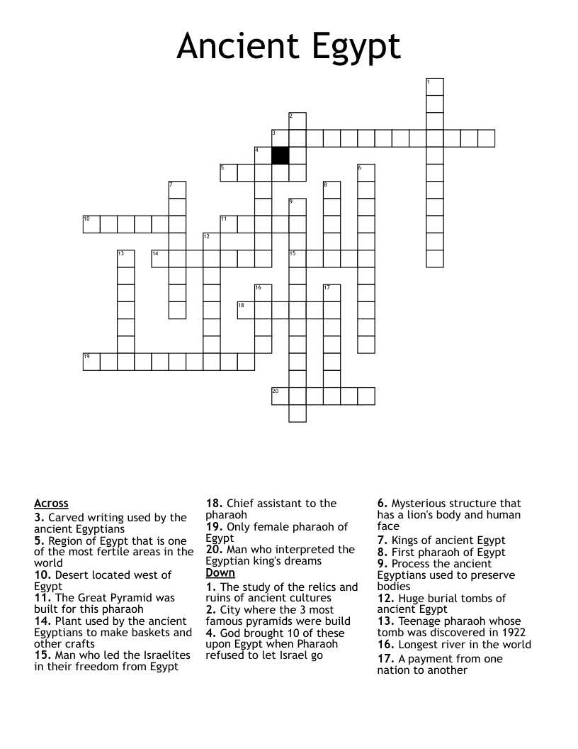 Ancient Egypt Crossword