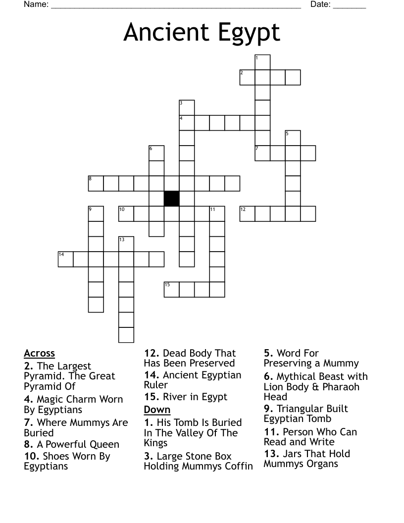 Ancient Egypt Crossword