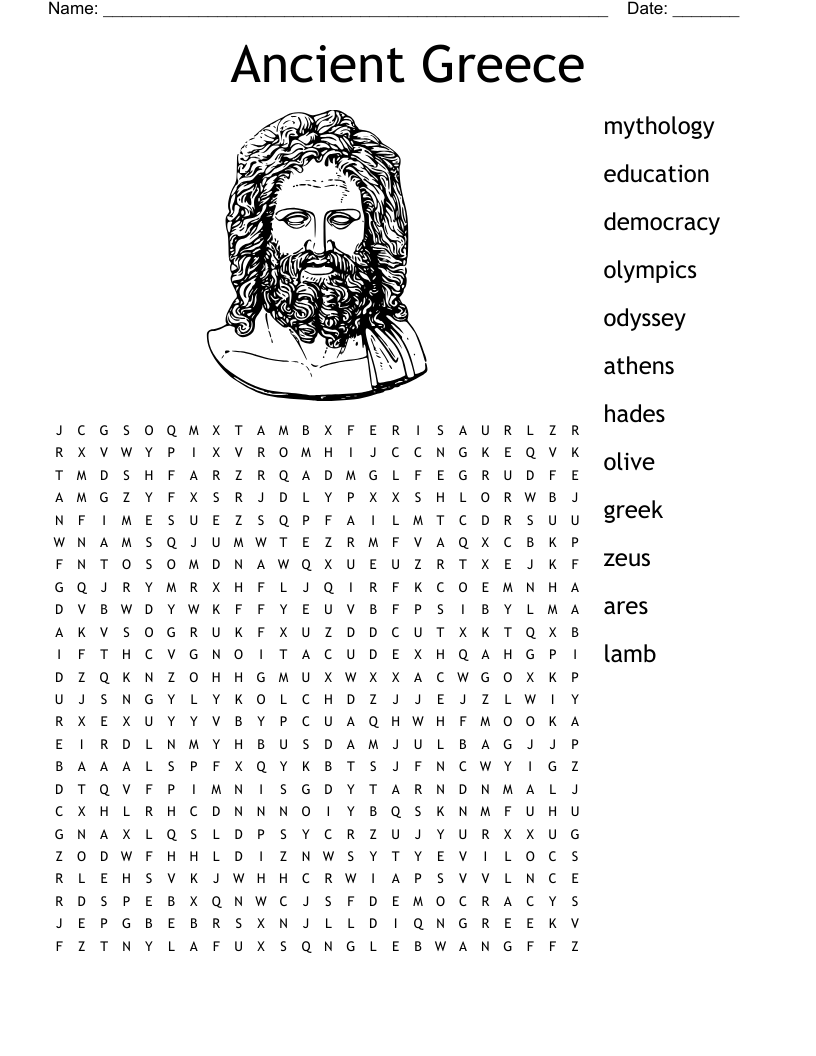 Ancient Greece Word Search