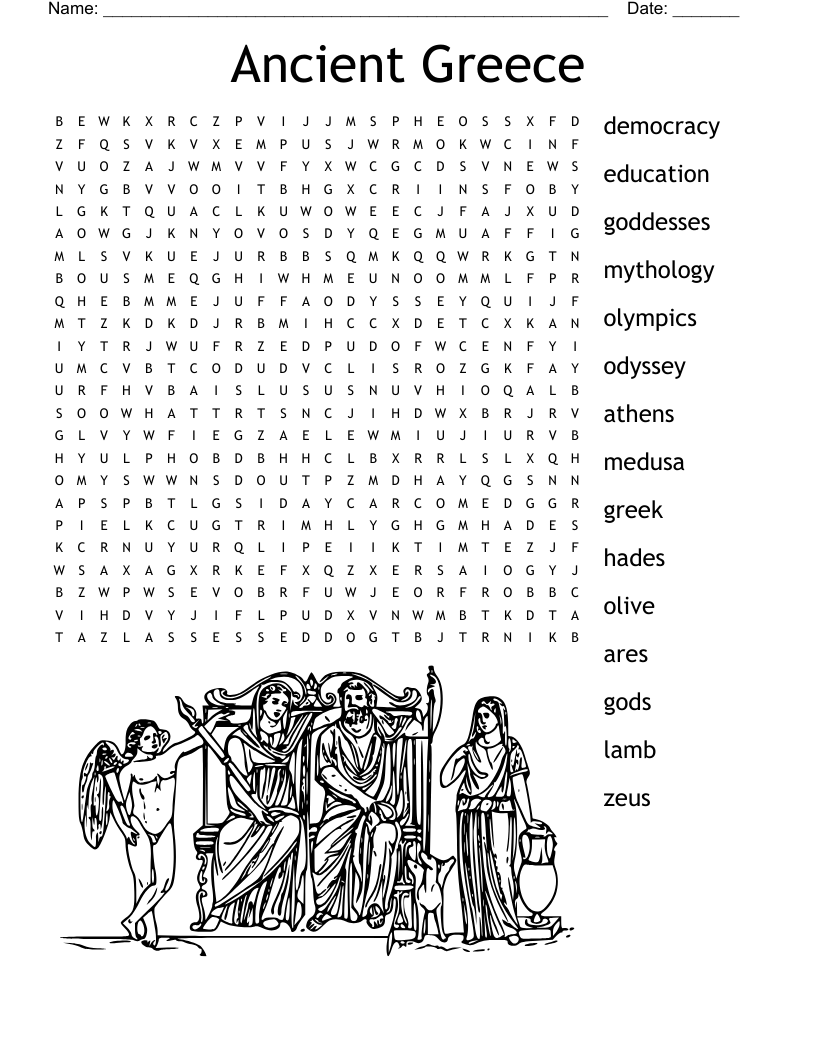 Ancient Greece Word Search