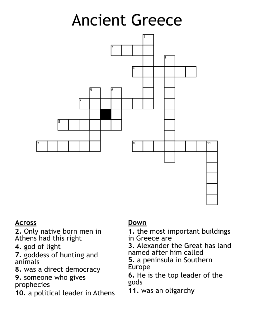 Ancient Greece Crossword