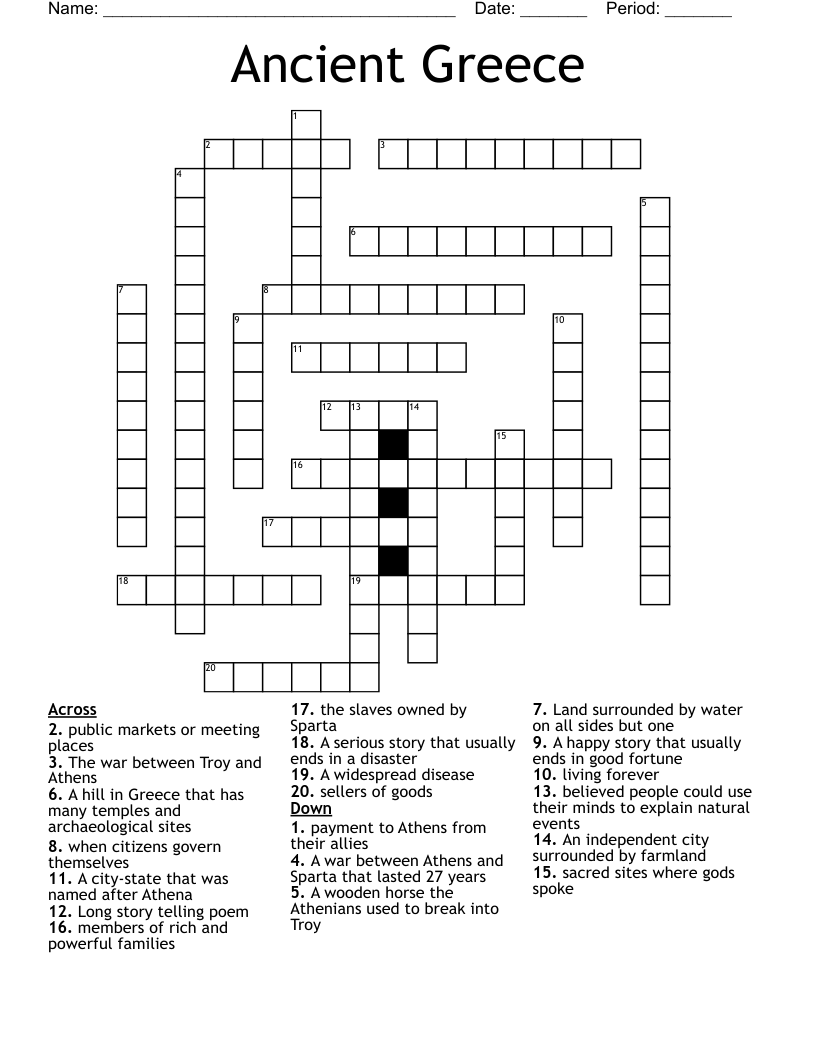 Ancient Greece Crossword