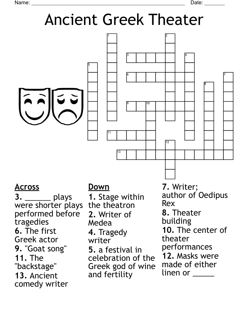 Ancient Greek Theater  Crossword