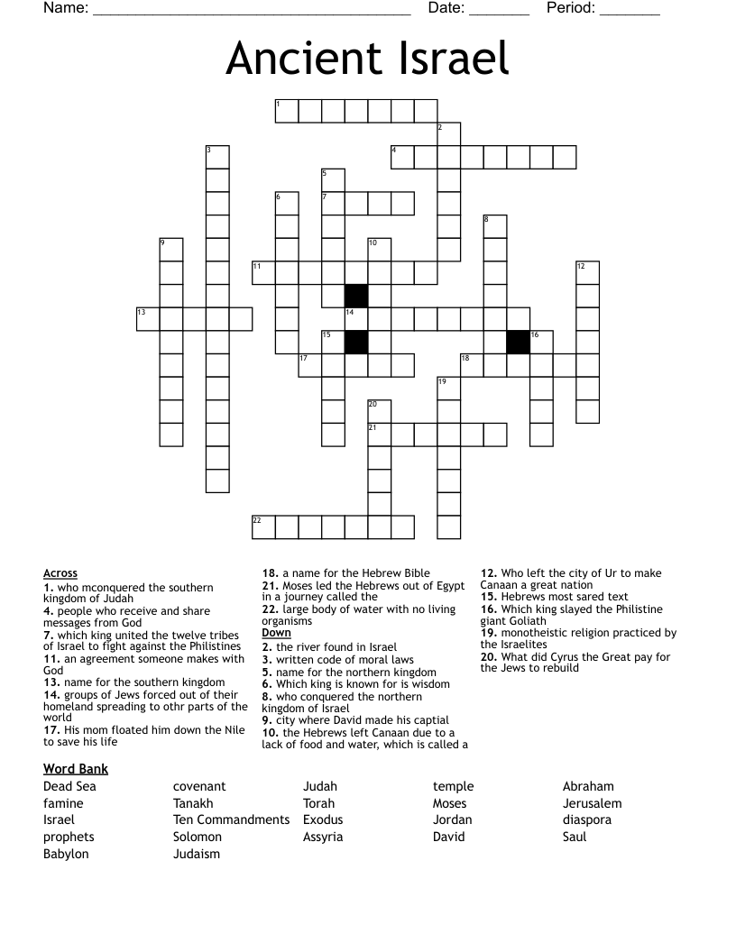 Ancient Israel Crossword