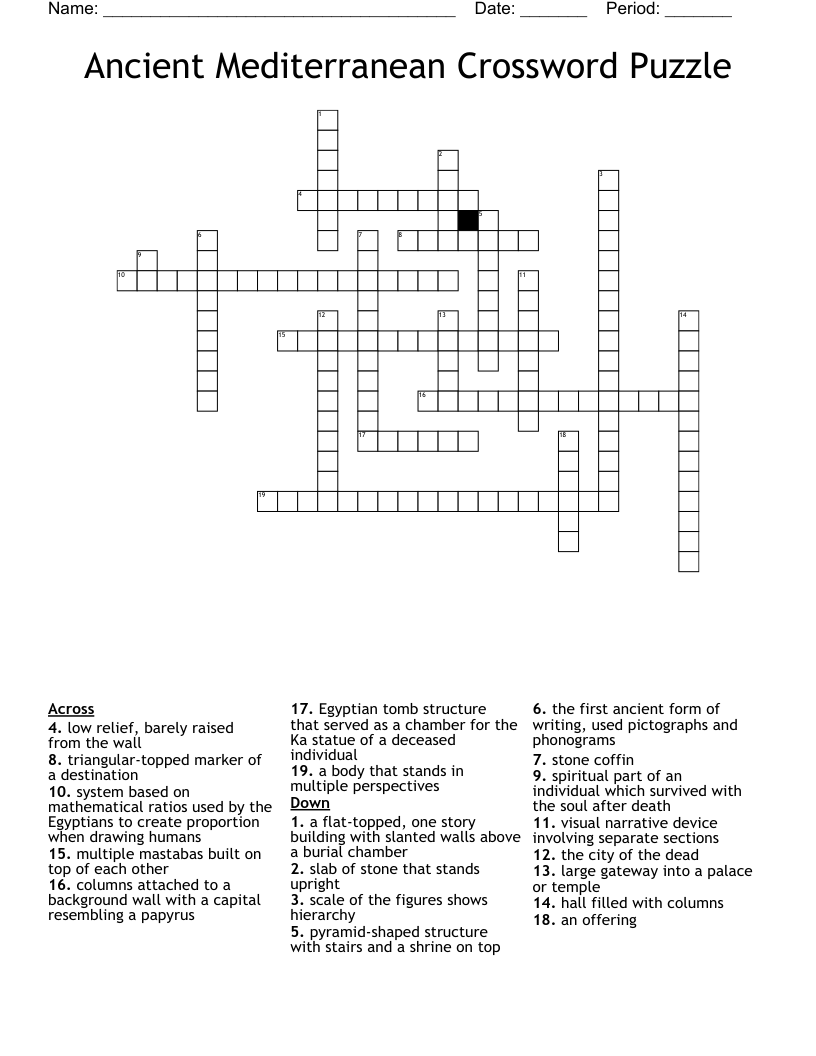 Ancient Mediterranean Crossword Puzzle