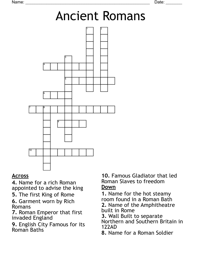 Ancient Romans Crossword
