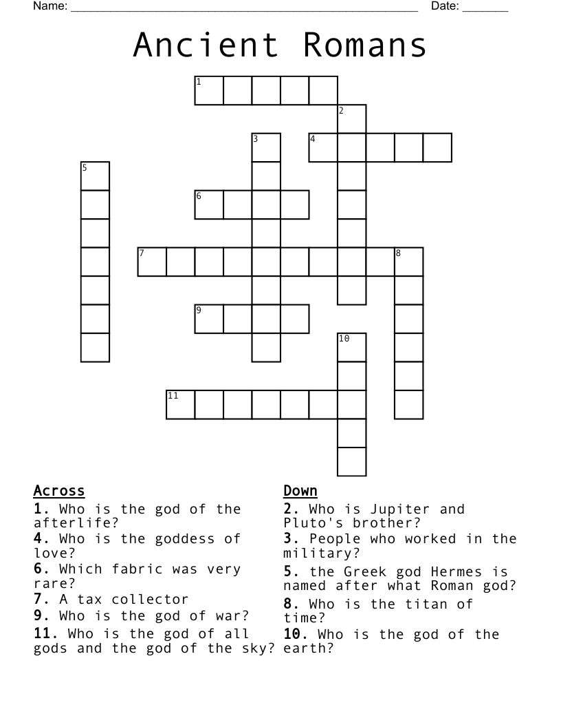 Ancient Romans Crossword