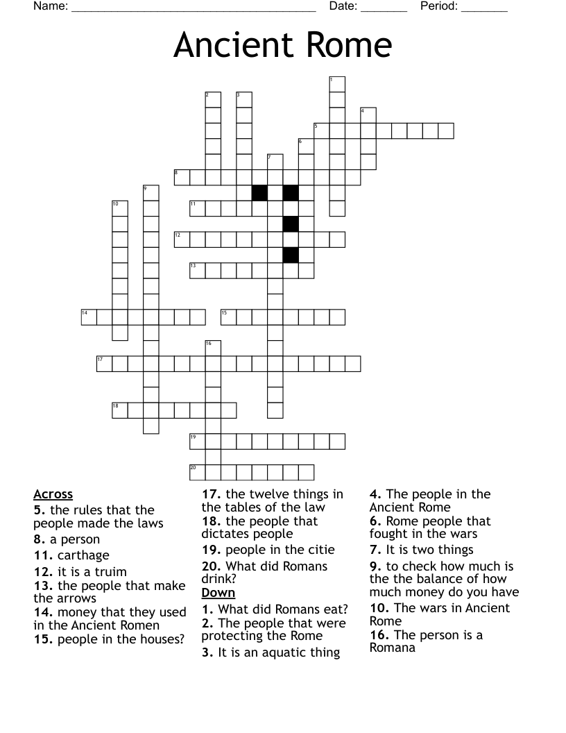Ancient Rome Crossword