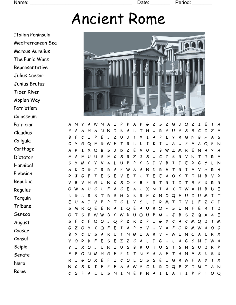 Ancient Rome Word Search