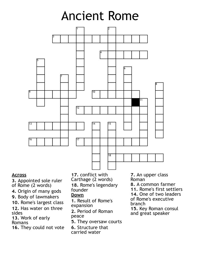 Ancient Rome Crossword