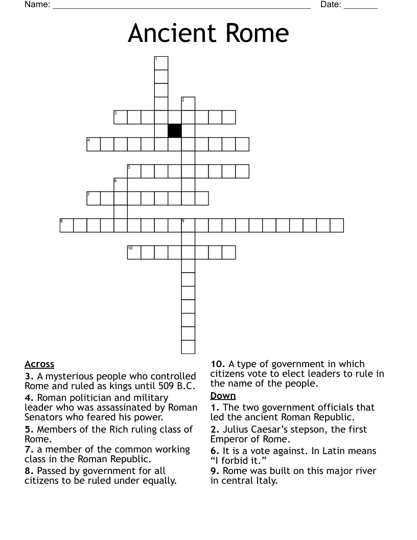 Ancient Rome Crossword