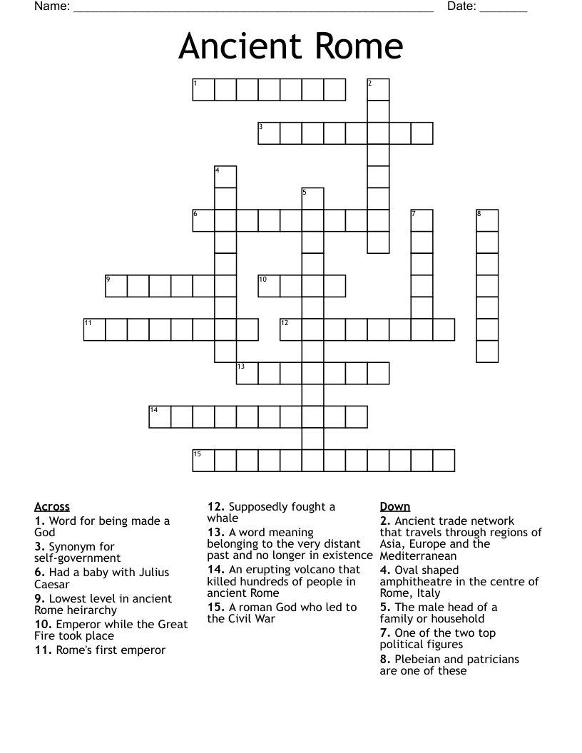 Ancient Rome Crossword