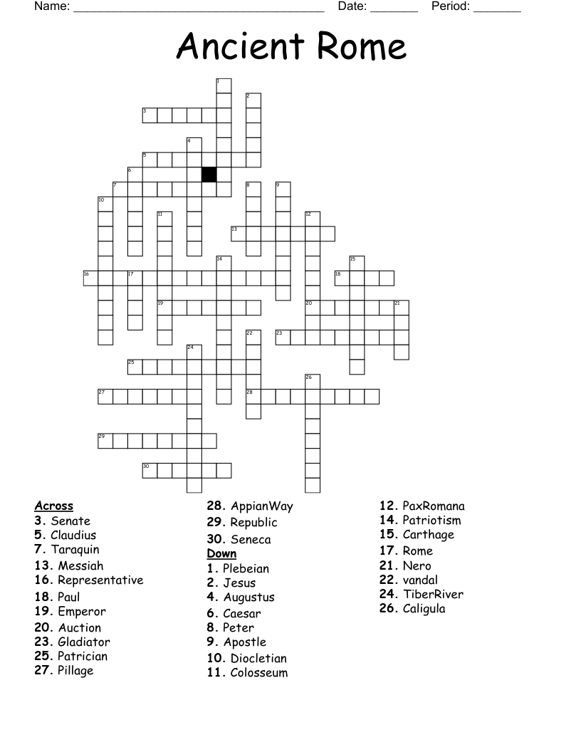 Ancient Rome Crossword