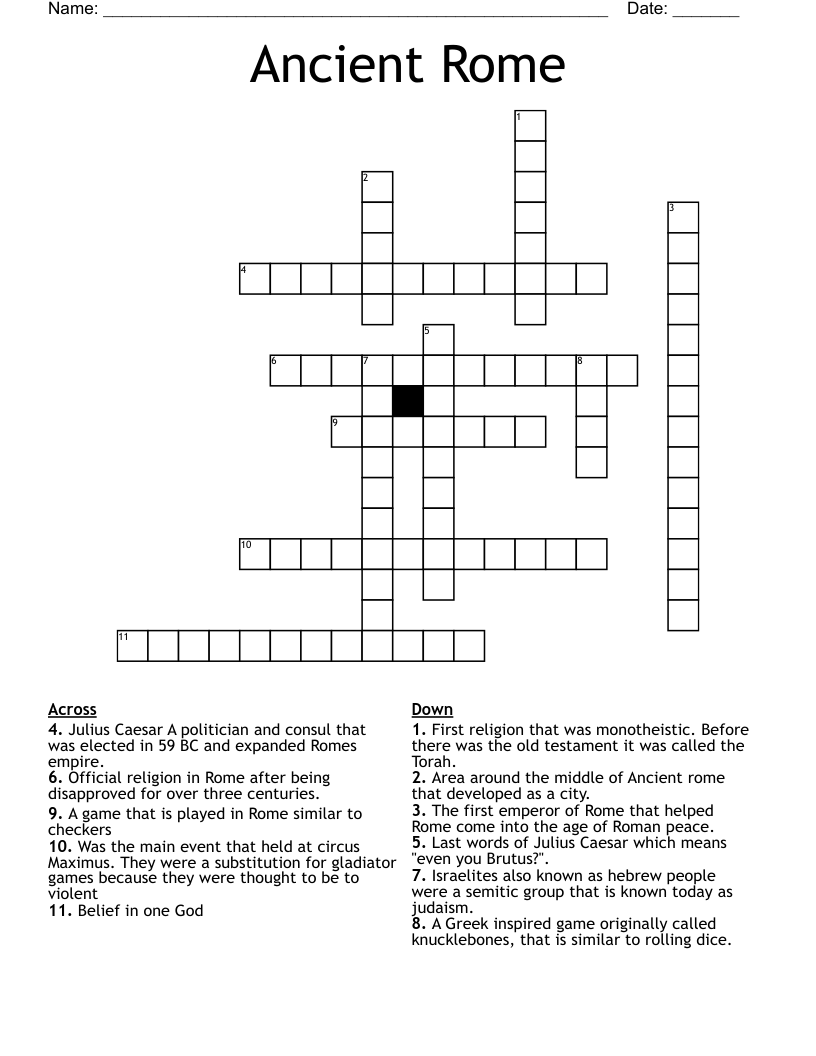 Ancient Rome Crossword