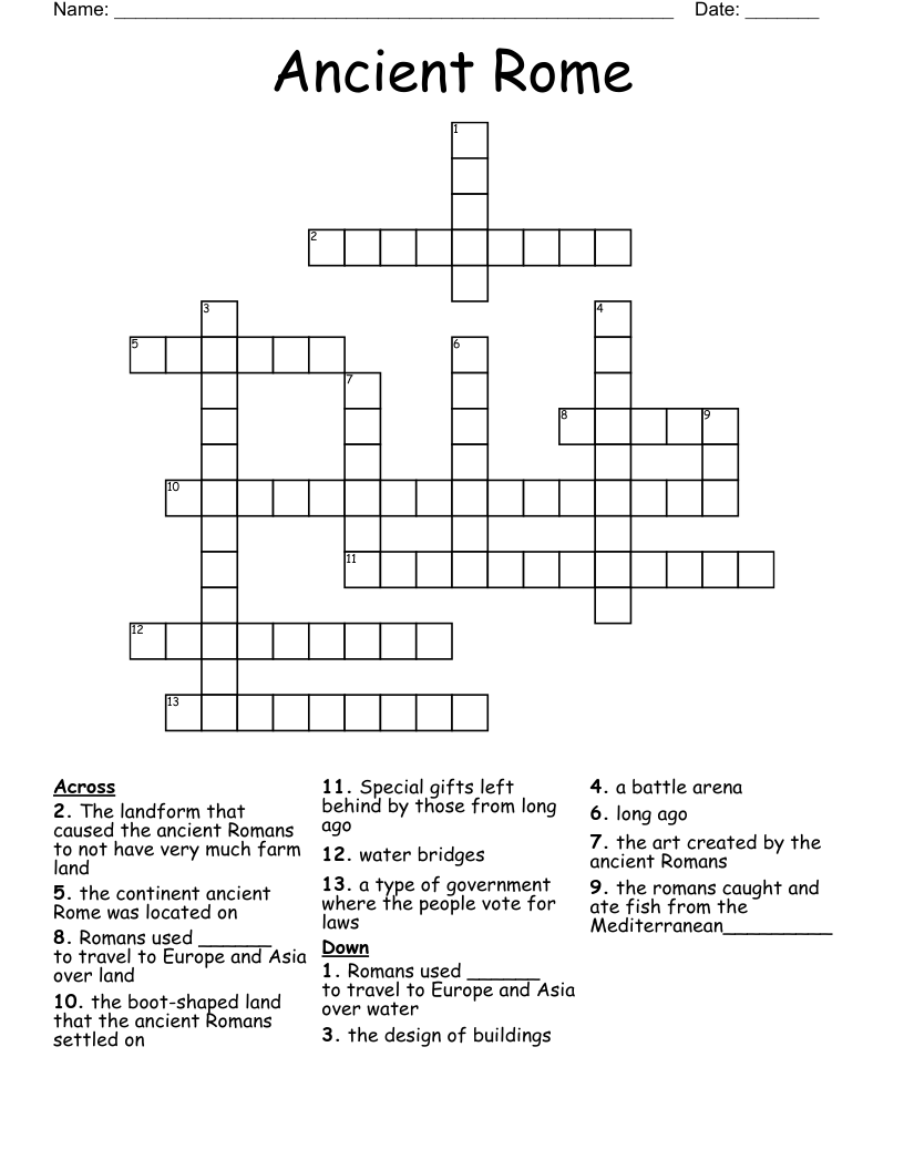 Ancient Rome Crossword