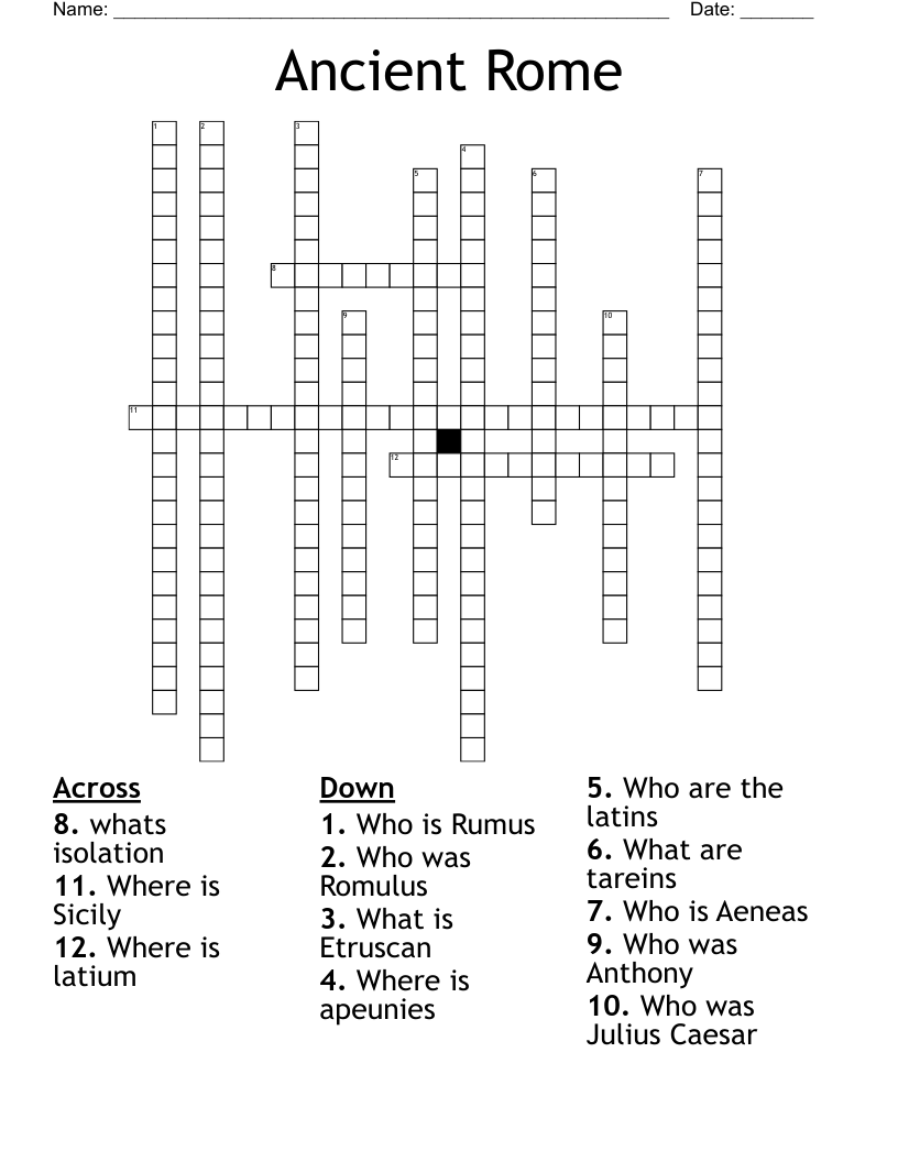 Ancient Rome Crossword