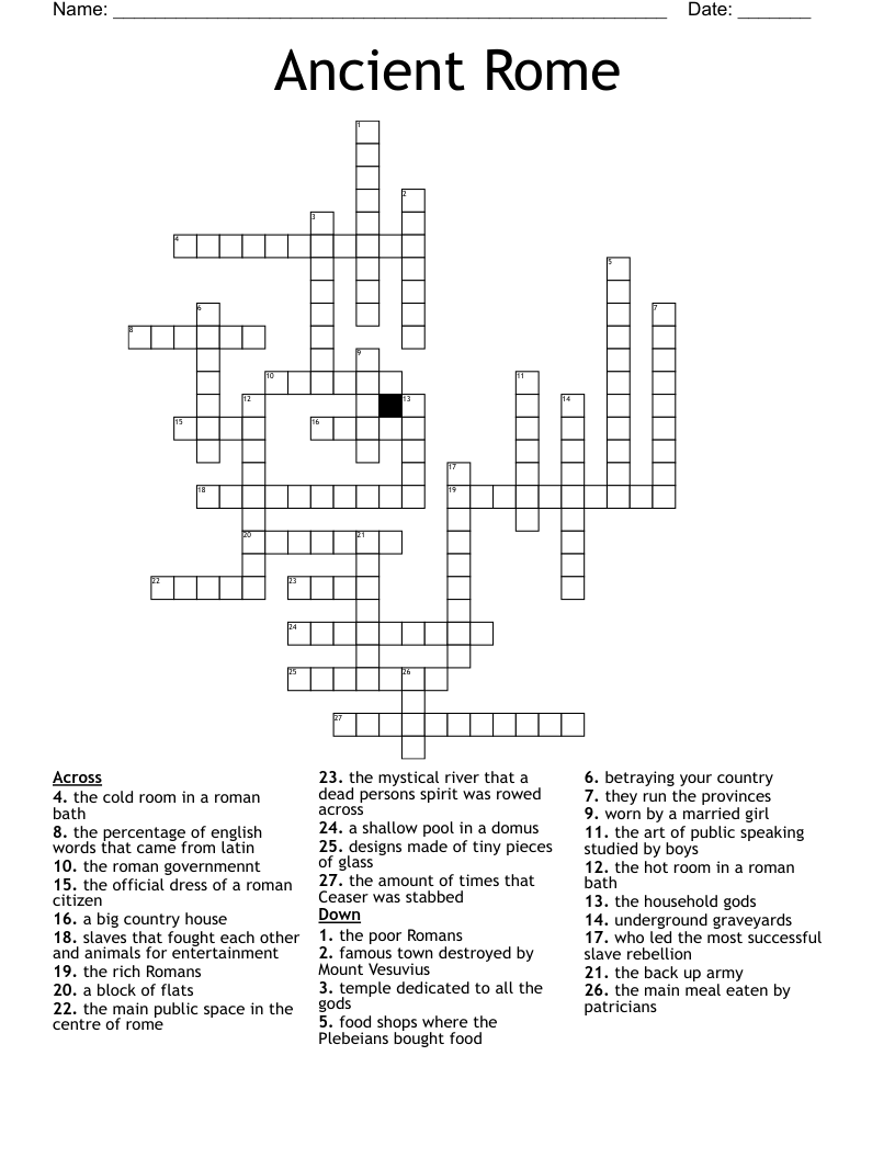 Ancient Rome Crossword